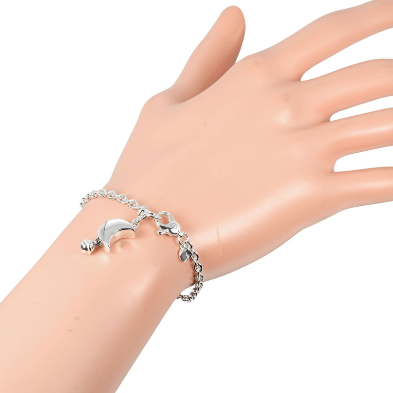 [Tiffany＆Co。]蒂法尼 
 新月手链 
 复古银925大约11.74克新月女士