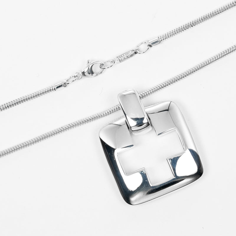 [TIFFANY & CO.] Tiffany 
 Open cross necklace 
 78cm Snake Chain Silver 925 Approximately 24g Open Cross Ladies A Rank