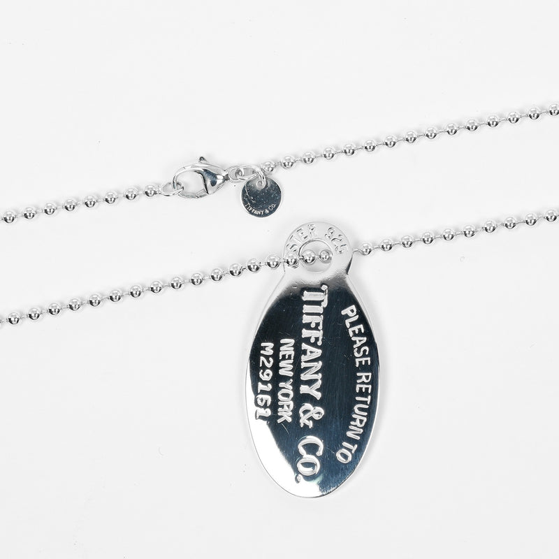 [Tiffany＆Co。]蒂法尼 
 Retton -Obertag项链 
 86厘米的球链银925大约25.8克返回椭圆形女士