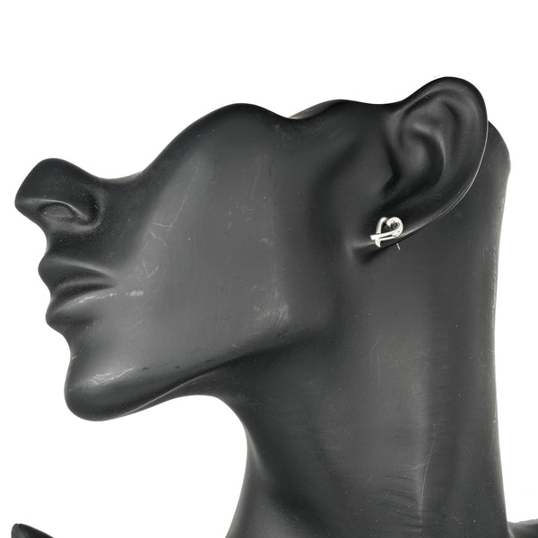 [TIFFANY & CO.] Tiffany 
 Rubbing heart earring 
 Silver 925 about 1.57g Loving Heart Ladies A Rank