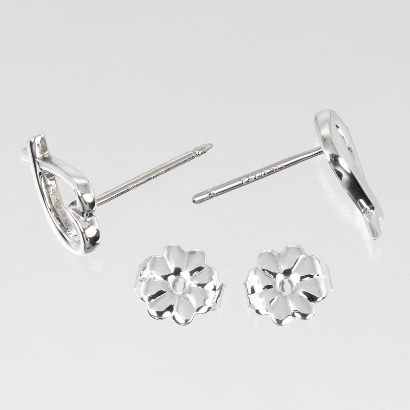 [TIFFANY & CO.] Tiffany 
 Rubbing heart earring 
 Silver 925 about 1.22g Loving Heart Ladies A Rank