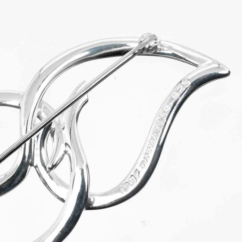 [Tiffany＆Co。]TIFFANY&Co. 双叶broach银925大约7.1克双叶女士