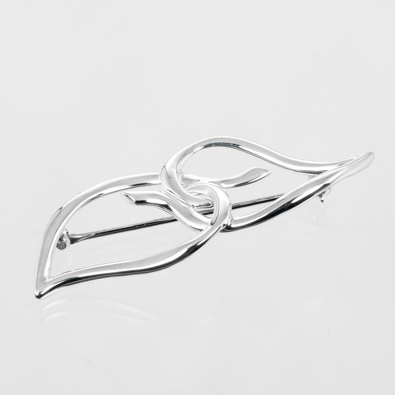 [Tiffany & CO.] Tiffany Double Leaf Broach Silver 925 Environ 7,1 g Double Leaf Ladies A RANG