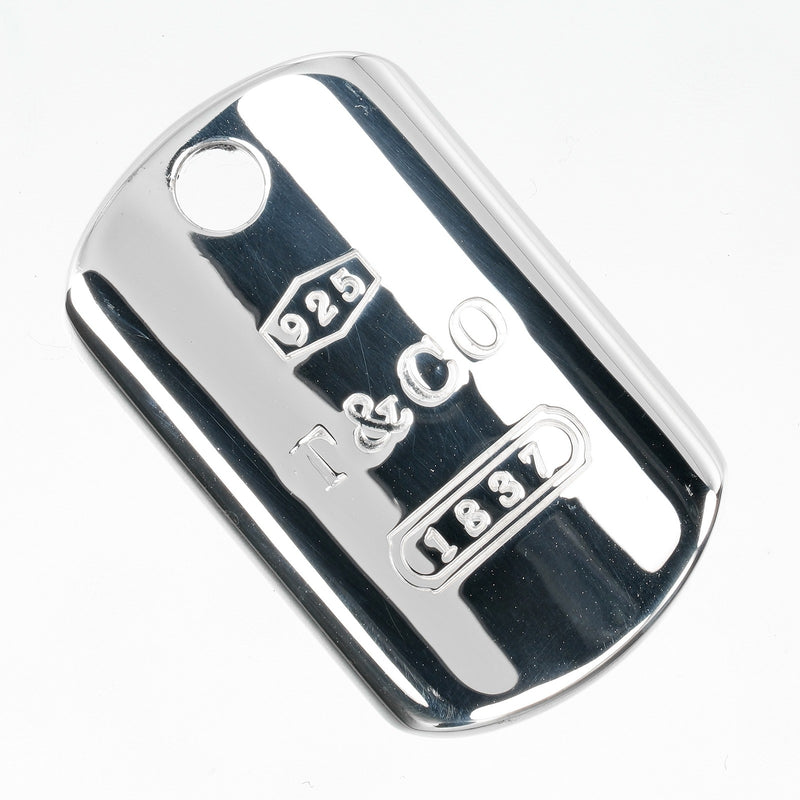 [TIFFANY & CO.] Tiffany 
 1837 Dog tag pendant top 
 Silver 925 about 18.1G 1837 DOG TAG Ladies A Rank