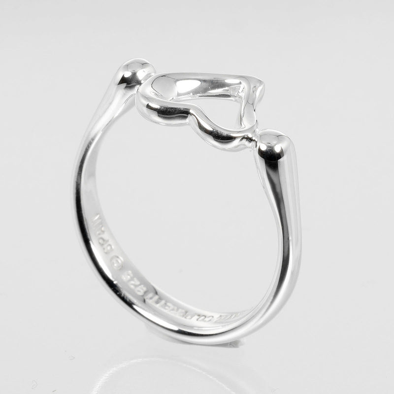 [Tiffany & co.] Tiffany 
 Corazón abierto No. 10 Anillo / anillo 
 Silver 925 alrededor de 2.52g de corazón abierto damas un rango