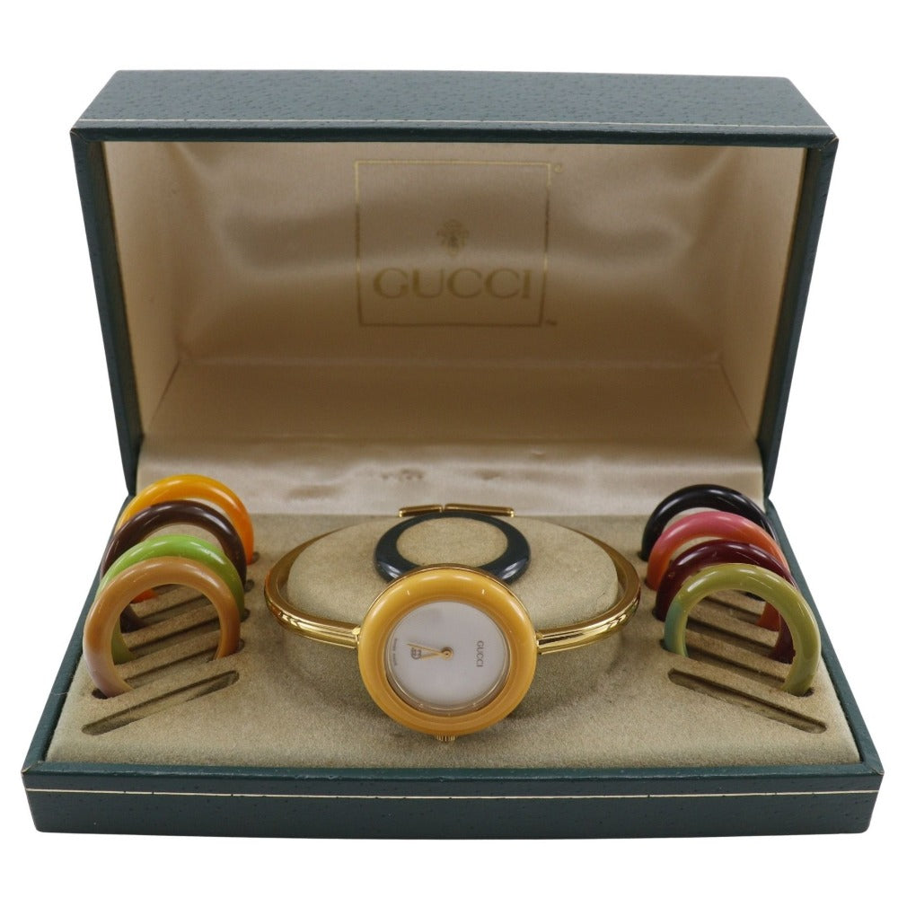 GUCCI】グッチ チェンジベゼル 腕時計 11/12 クオーツ – NISHIKINO
