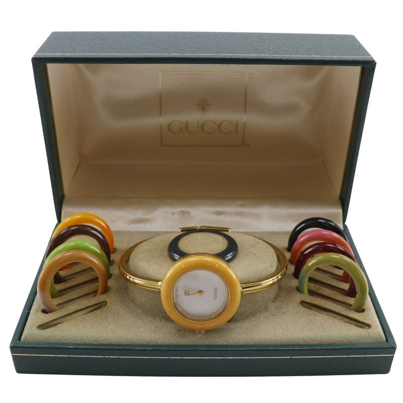 GUCCI】グッチ チェンジベゼル 腕時計 11/12 クオーツ – NISHIKINO