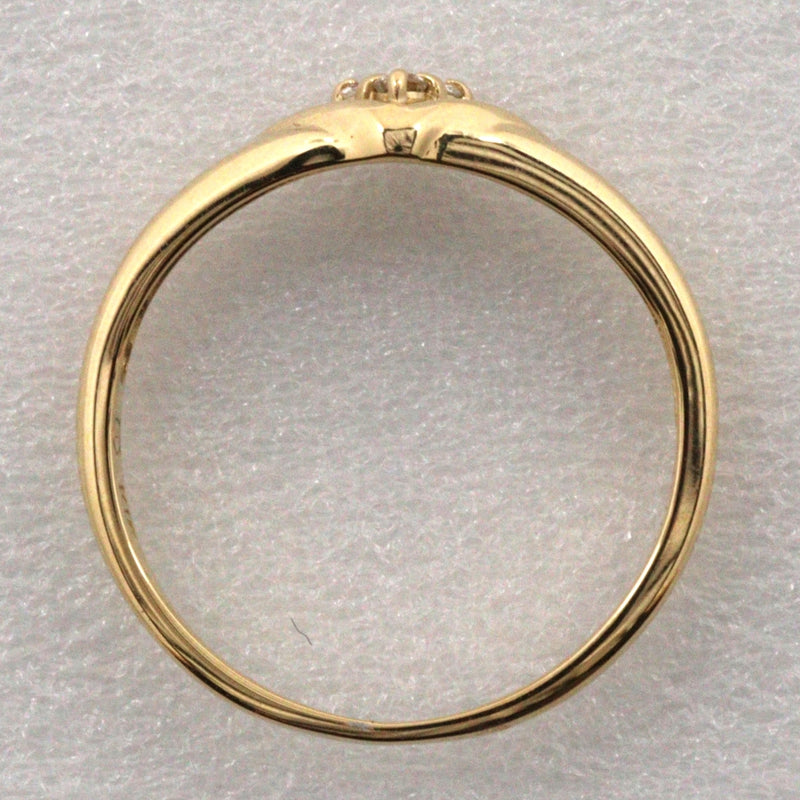 [TASAKI] Tasaki No. 6.5 Ring 18KYellow Gold x Diamond 0.03 engraved about 1.3G Ladies A-Rank