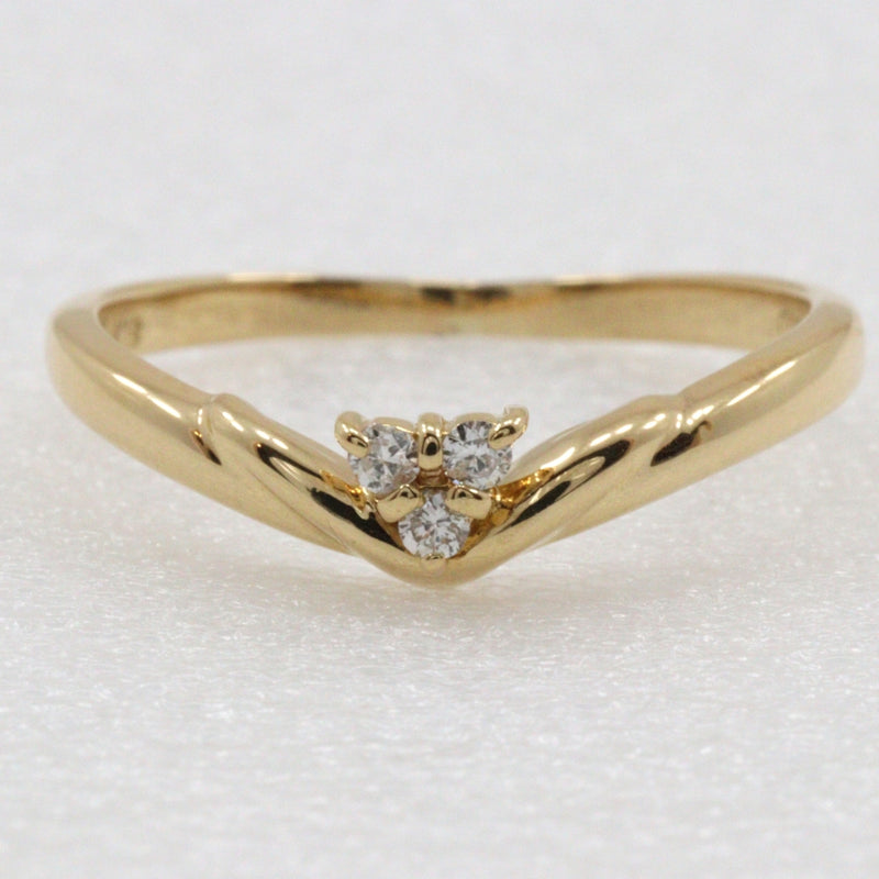 [TASAKI] Tasaki No. 6.5 Ring 18KYellow Gold x Diamond 0.03 engraved about 1.3G Ladies A-Rank