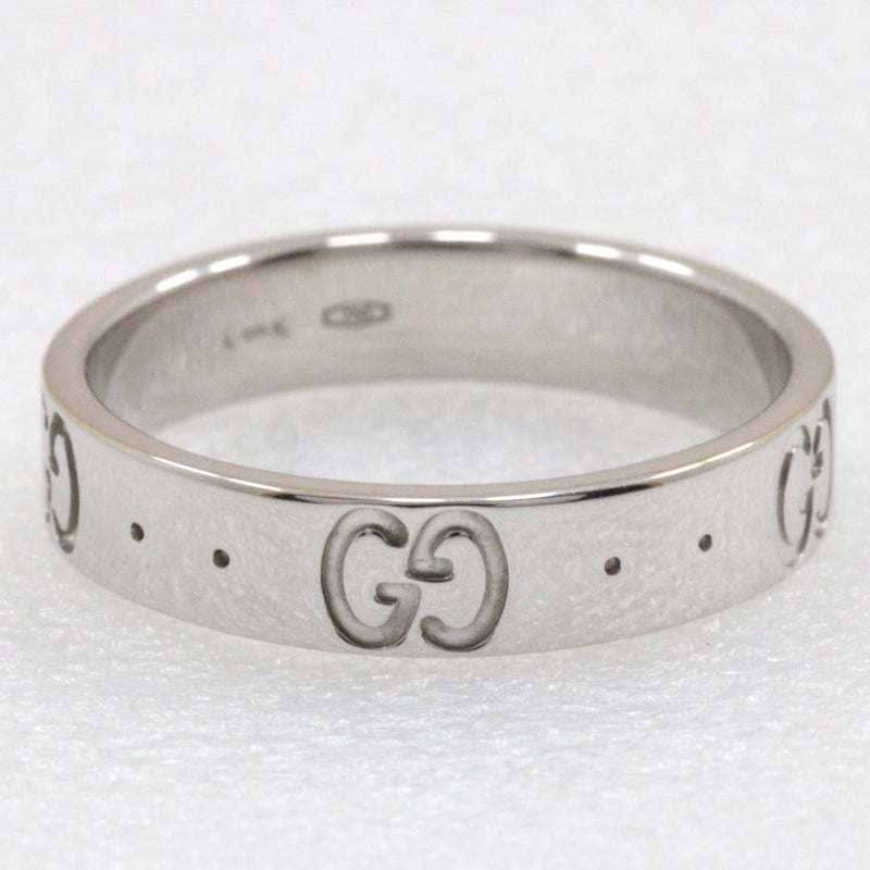 [GUCCI] Gucci icon 9.5 Ring 18KWhite Gold Approximately 3.3g ICON Ladies A Rank