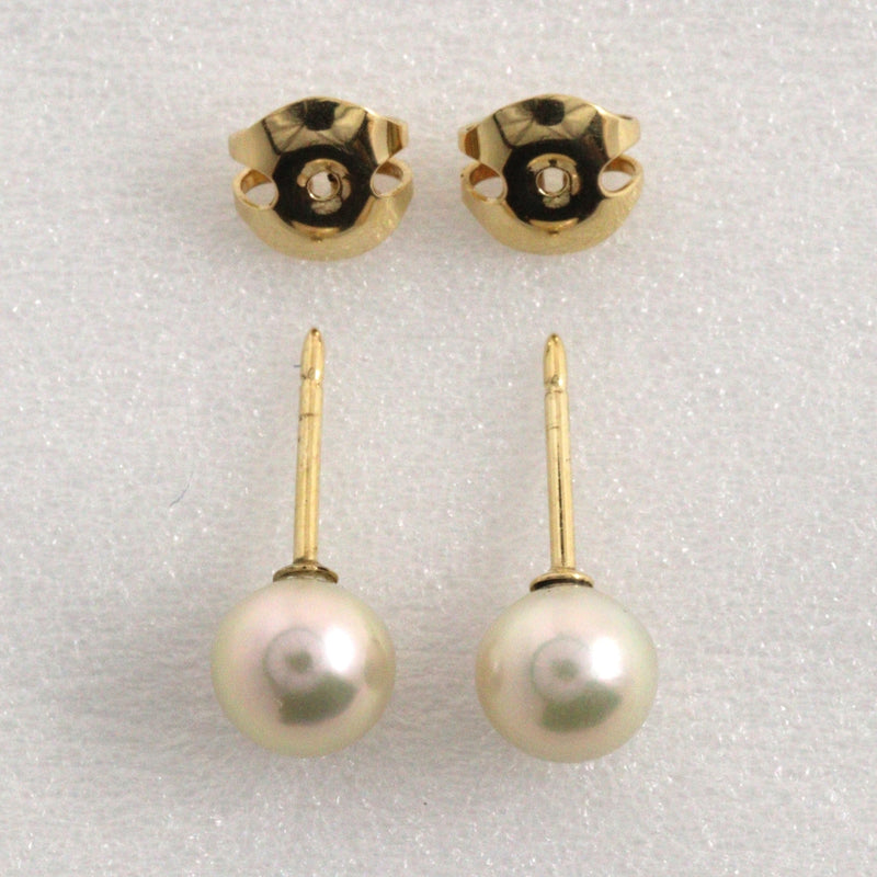 [Mikimoto] boucles d'oreilles Mikimoto K18 Jaune Gol