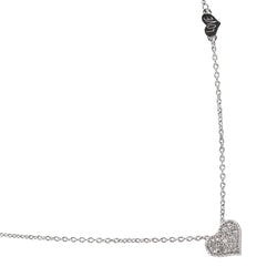 【STAR JEWELRY】スタージュエリー
 ハート ネックレス
 2008Limited K18ホワイトゴールド×ダイヤモンド 約1.8g heart レディースA+ランク