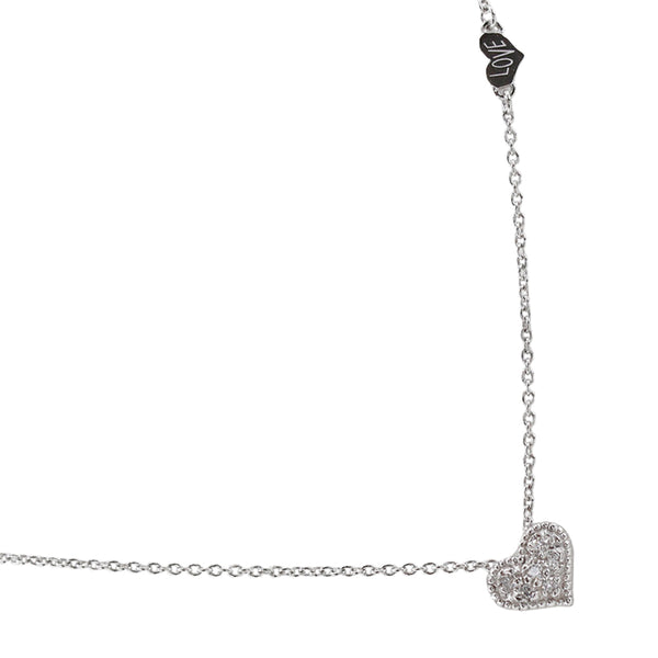 [Star Jewelry] Star Jewelry Heart Necklace 2008limited 18K화이트 골드 X 다이아몬드 약 1.8g 심장 숙녀 A+순위