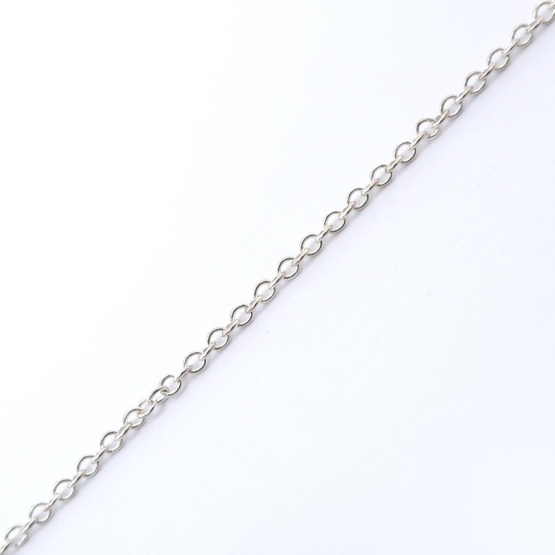 [Tiffany & co.]TIFFANY&Co. Double Rubbing Heart Necklace Silver 925 about 4.0g Double RubBing Heart Ladies A Rank