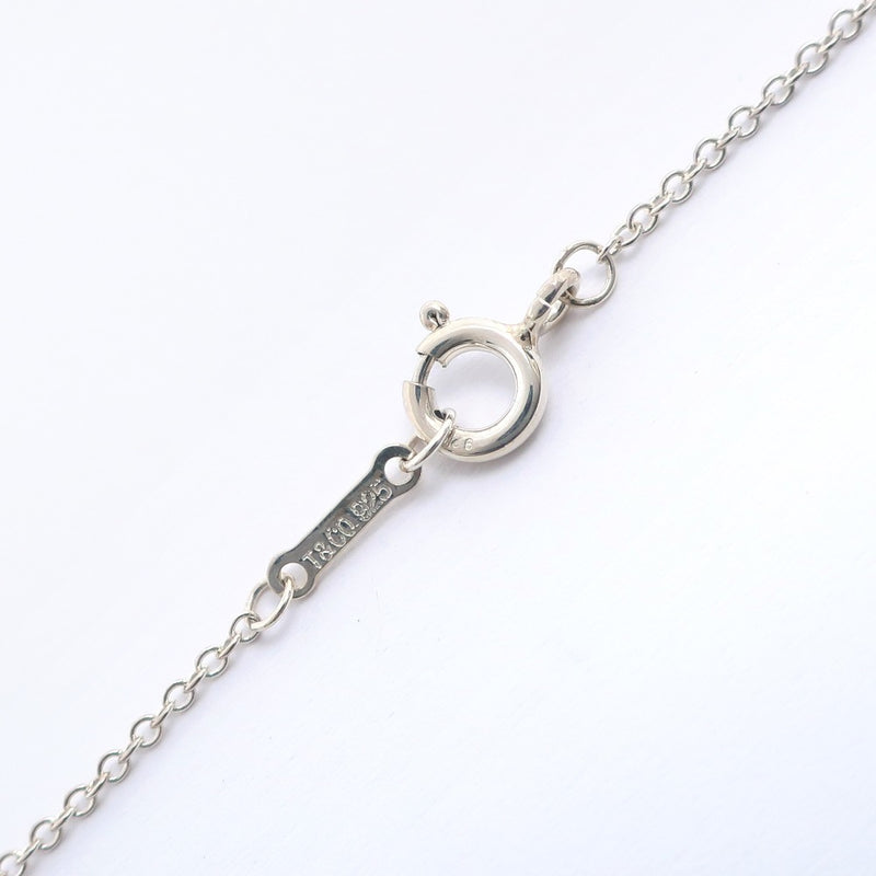 [Tiffany & co.]TIFFANY&Co. Double Rubbing Heart Necklace Silver 925 about 4.0g Double RubBing Heart Ladies A Rank