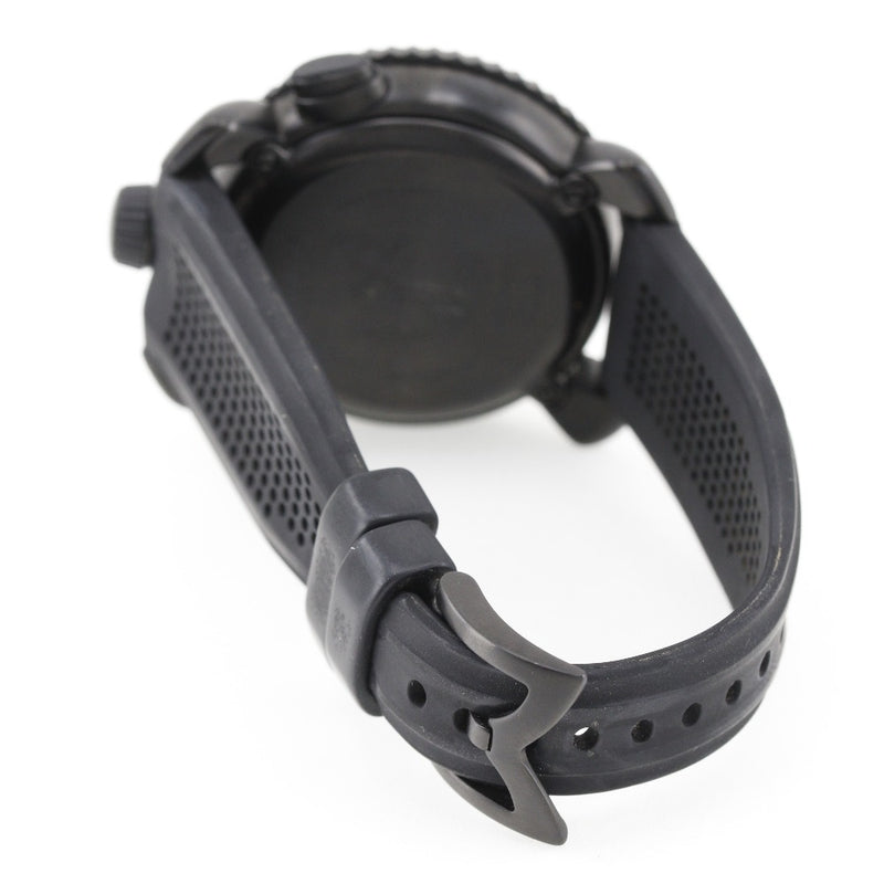 [GAGA MILANO] Gaga Milano 
 Chrono sports watch 
 7012 Stainless steel x rubber quartz chronograph black dial Chrono Sport Men's A-Rank