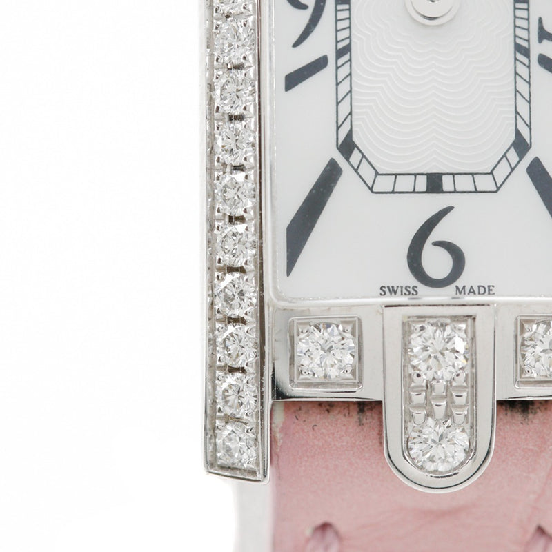 [Harry Winston] Harry Winston 
 Avenue C Mini Watch 
 AVCQHM16WW024 18KWhite Gold x Crocodile x Diamond Raspberry Pink Quartz Analog display White Shell Dial Avenue C mini Ladies A+Rank