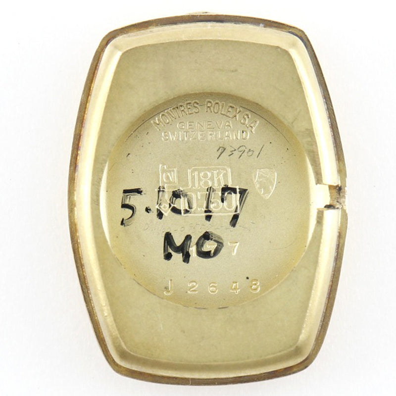 【ROLEX】ロレックス
 腕時計
 プレシジョン cal.1400 2648 K18イエローゴールド×レザー 手巻き ゴールド文字盤 レディース