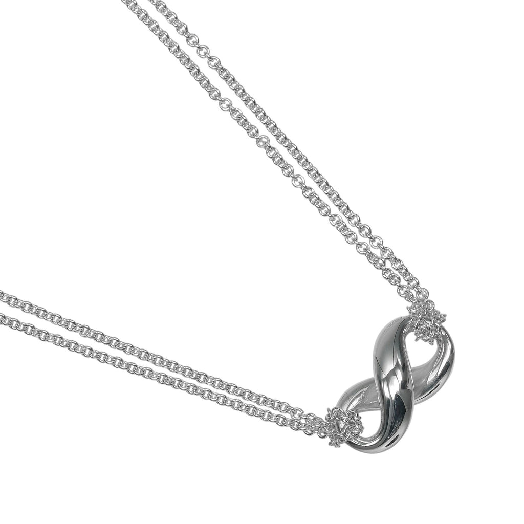 TIFFANY&Co.】ティファニー インフィニティ ダブルチェーン ネックレス