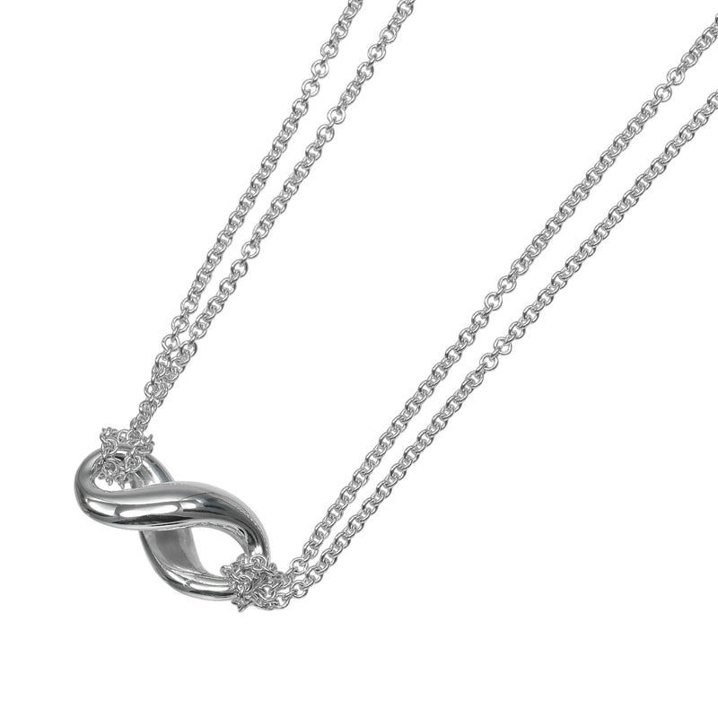 TIFFANY&Co.】ティファニー インフィニティ ダブルチェーン ネックレス