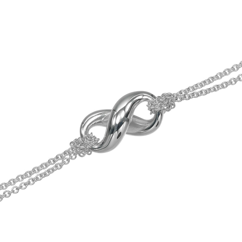 ＊ご成約済＊ティファニー　インフィニティ ダブルチェーンネックレス TIFFANY&Co.】ティファニー インフィニティ ダブルチェーン ネックレス