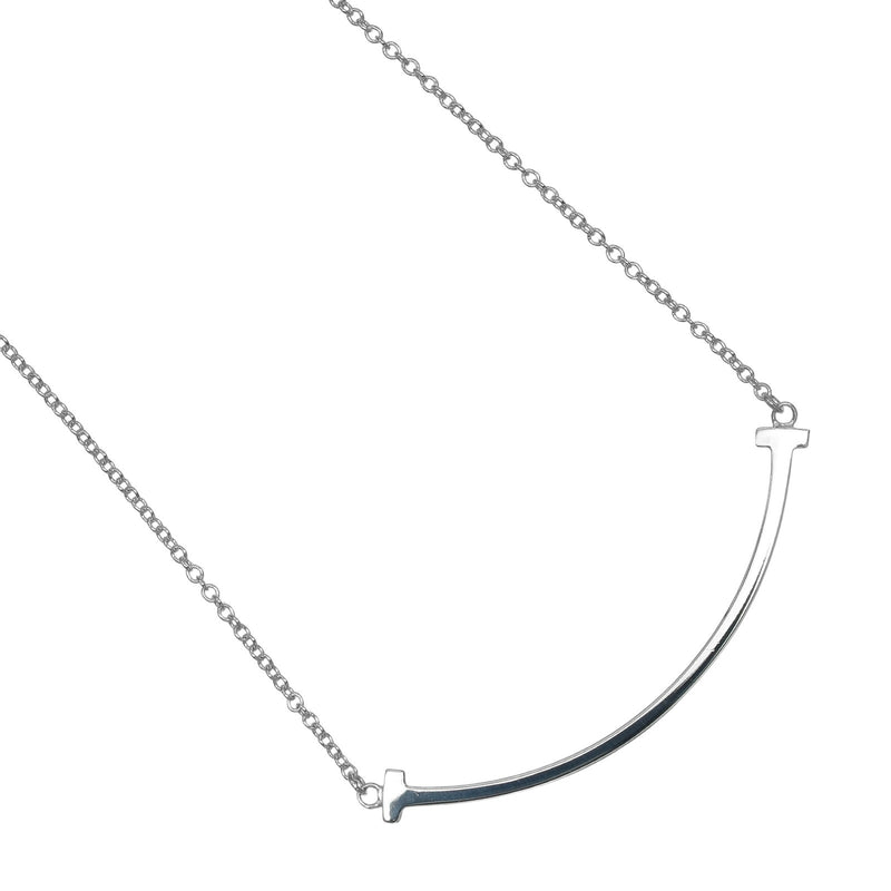 [TIFFANY y compañía]TIFFANY&Co. Collar pequeño T smile