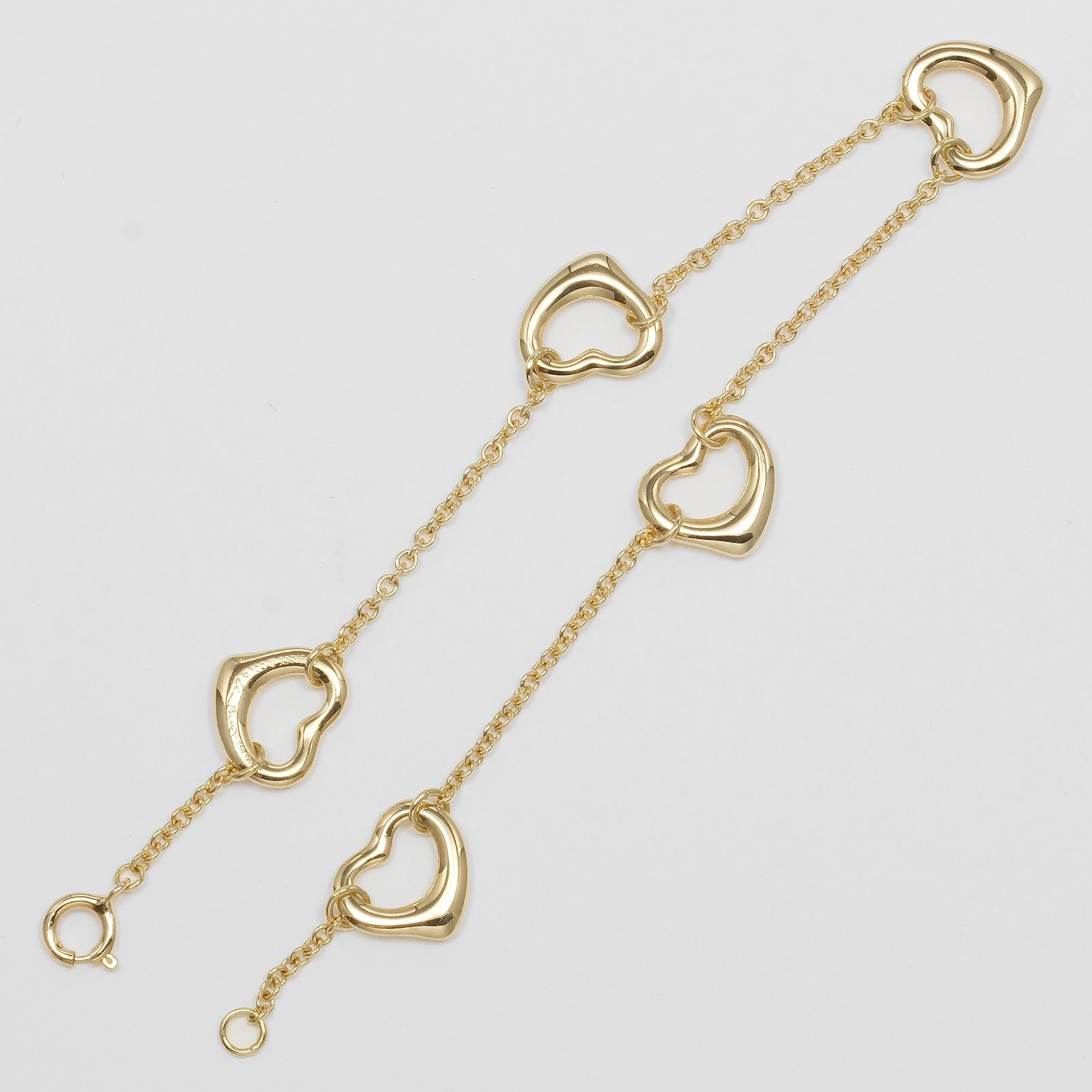 TIFFANY&Co.】ティファニー オープンハート 5モチーフ ブレスレット