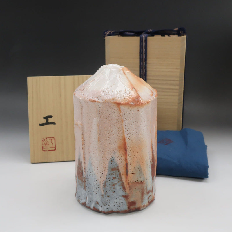 安藤工 造 志野花生 陶磁器 骨董品