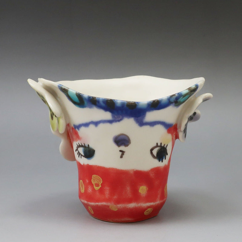 【KUTANIYAKI】九谷焼 武田朋己 造 花 おちょこ 酒器