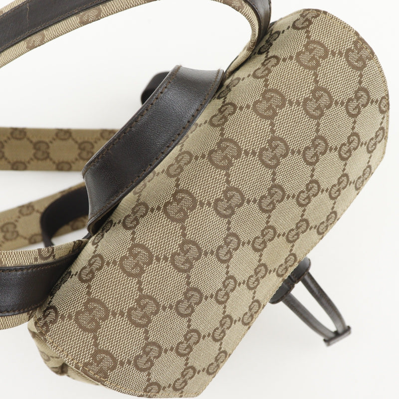 GUCCI Backpack Daypack 003.0242 Brown GG canvas Women GUCCI Backpack Backpack Daypack 003.0242 beige GG canvas  main image 4