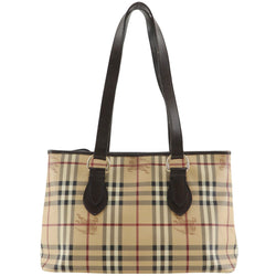【美品】バーバリー トートバッグ ヘイマーケットチェック シャドーホース 黒 BURBERRY】バーバリー ヘイマーケットチェック トートバッグ