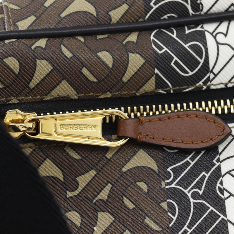 BURBERRY】バーバリー TBモノグラムストライプ Eキャンバス バムバッグ