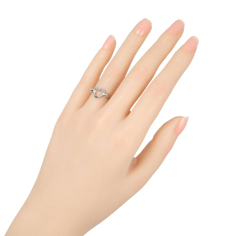 [Tiffany & co.] Tiffany 
 Corazón abierto No. 7 Anillo / anillo 
 PT950 Platinum X Diamond aproximadamente 5.58 g de corazón abierto Damas A Rank
