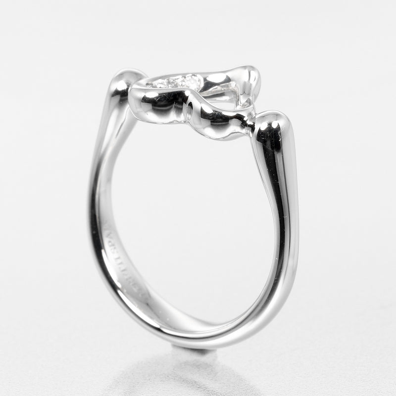[Tiffany & co.] Tiffany 
 Corazón abierto No. 7 Anillo / anillo 
 PT950 Platinum X Diamond aproximadamente 5.58 g de corazón abierto Damas A Rank