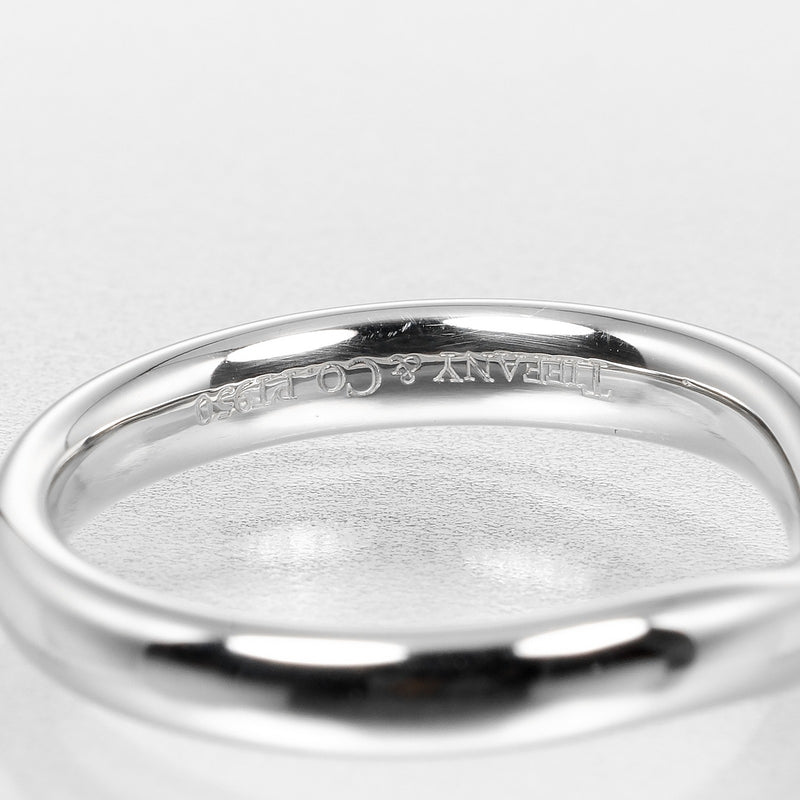 [Tiffany＆Co。] Tiffany Curve Devand No. 9 Ring / Ring 3mm型号PT950 Platinum大约5.58克弯曲的乐队女士