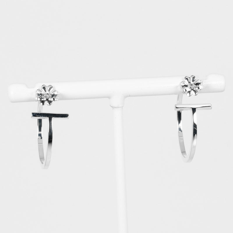 [Tiffany & co.] Tiffany 
 Tendas medianas de T HOOP 
 Silver 925 aproximadamente 3.59g t hoop medium damas un rango