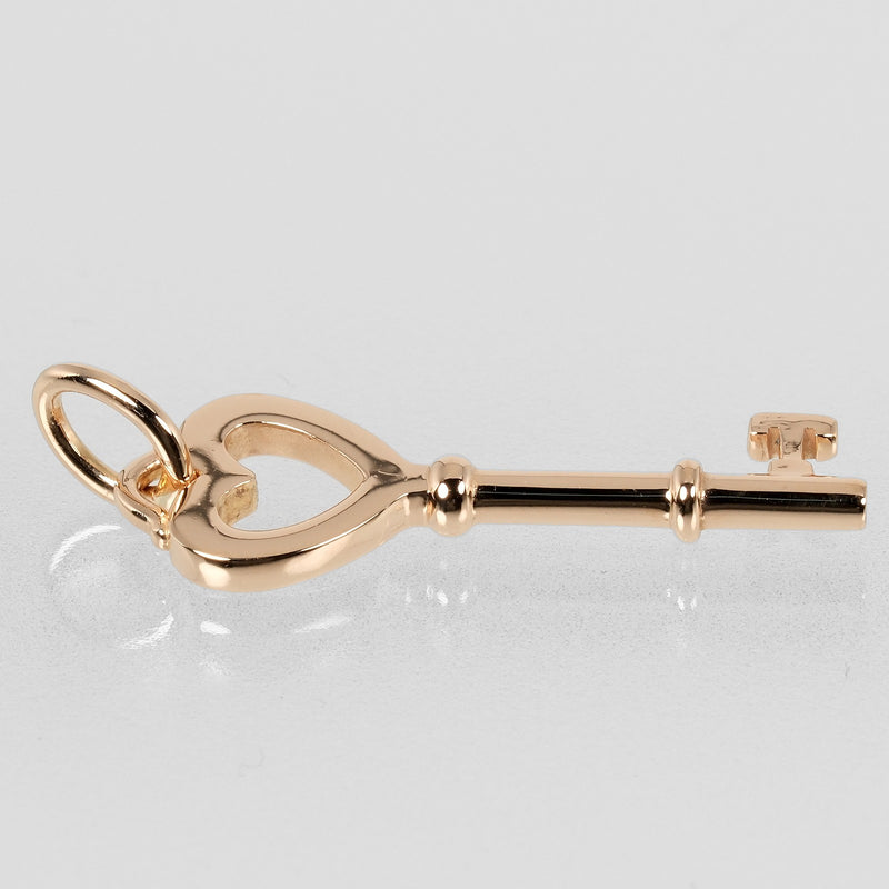 [TIFFANY & CO.] Tiffany 
 Heart key pendant top 
 K18 Pink Gold Approximately 2.62g Heart Key Ladies A Rank