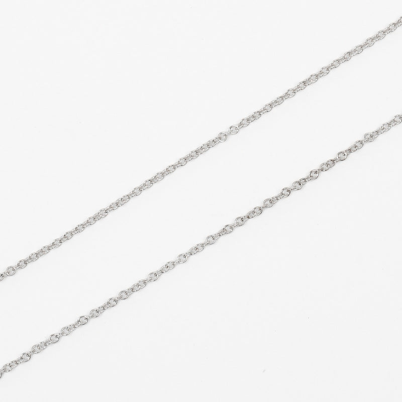 [TIFFANY & CO.] Tiffany 
 T Smile mini necklace 
 K18 White Gold x Diamond about 2.35g T Smile Mini Ladies A Rank
