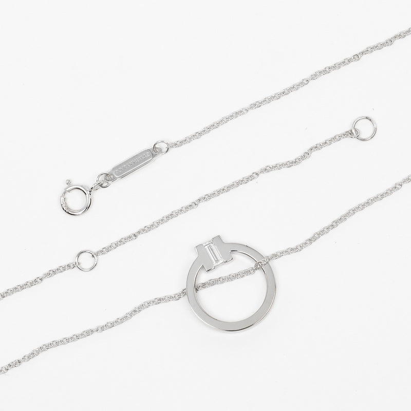 TIFFANY&Co.】ティファニー Tスクエア ネックレス K18ホワイトゴールド ...