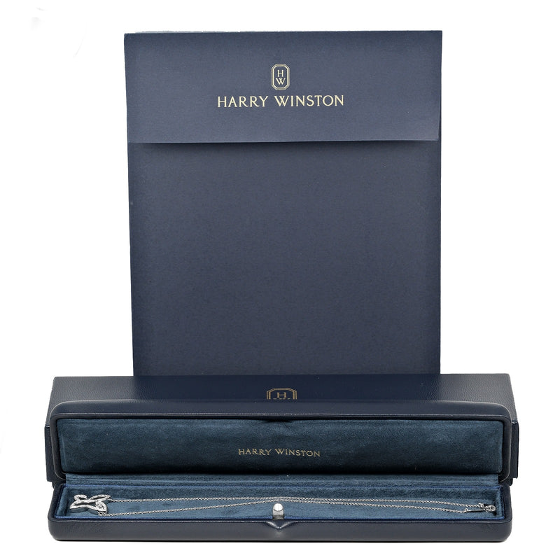 HARRY WINSTON ボックス ネイビー HARRY WINSTON】ハリーウィンストン インフィニット リリー クラスター