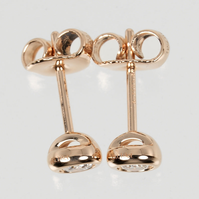 [TIFFANY & CO.] Tiffany 
 Viser Yard Earrings 
 0.10ct x 2 K18 Pink Gold x Diamond about 1.63G by the Yard Ladies A Rank