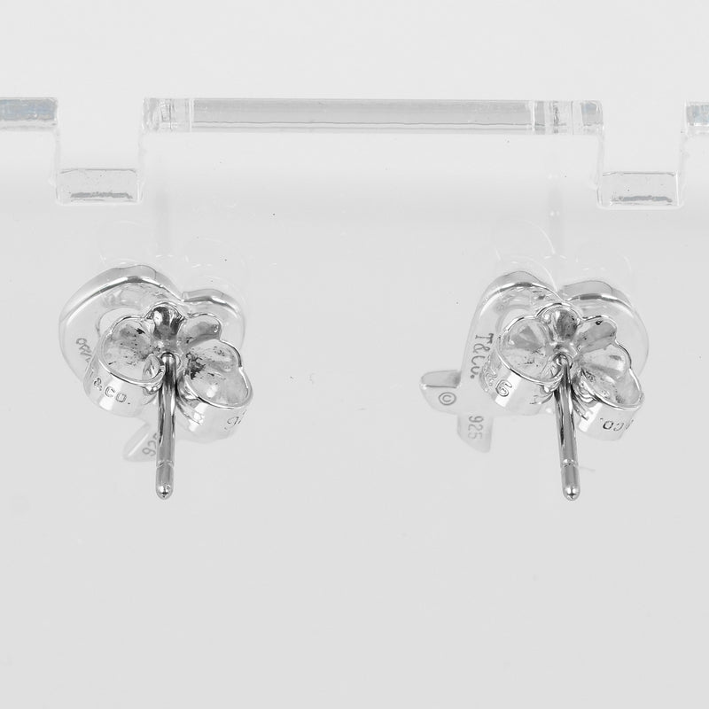 [TIFFANY & CO.] Tiffany 
 Rubbing heart earring 
 Silver 925 about 1.58g Loving Heart Ladies A Rank