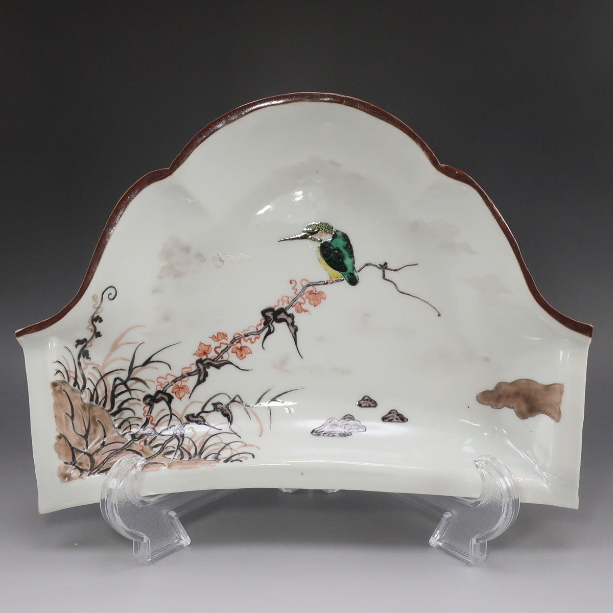 kyoyaki】京焼 真葛香斎 造 金襴手牡丹獅子 酒呑 盃 骨董品