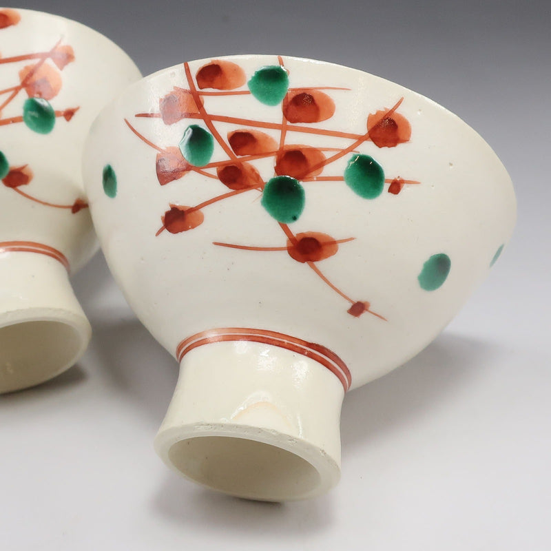 kyoyaki】京焼 鈴木治 造 赤絵馬上杯 一対 骨董品 – NISHIKINO VINTAGE 