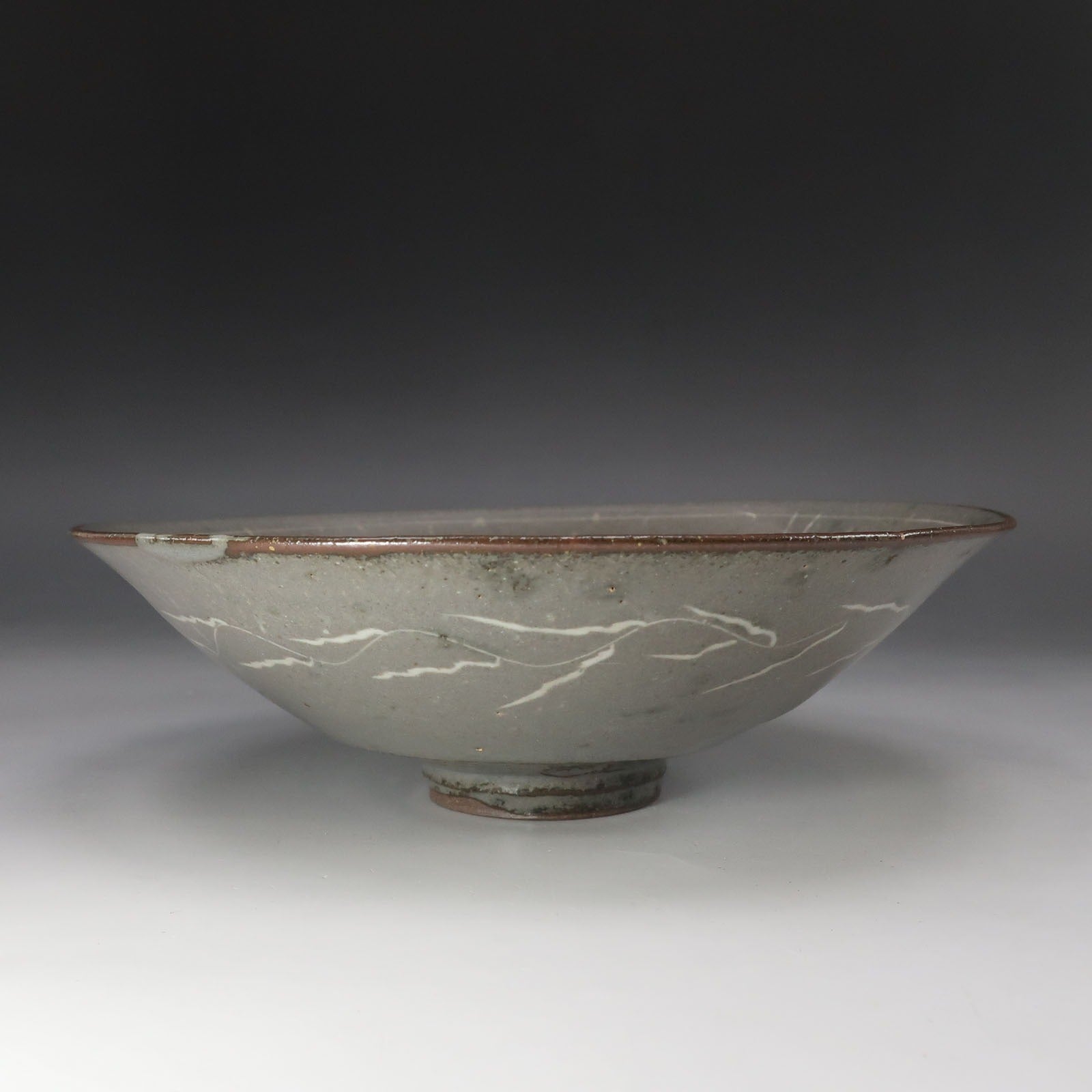 人間国宝 松井康成 】 造 白黒象嵌茶碗 陶磁器 骨董品 – NISHIKINO