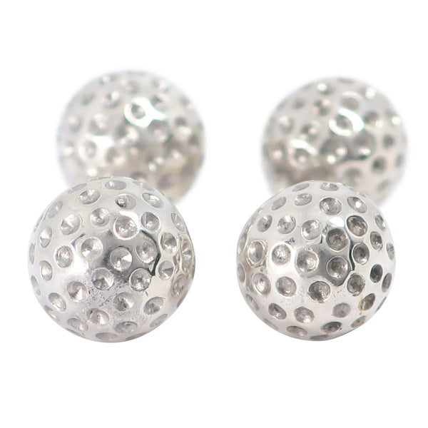 [Hermes] Hermes Golf Ball Cuffs Silver 925 Golf Ball Men A-Rank