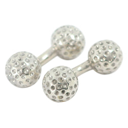 【HERMES】エルメス
 ゴルフボール カフス
 シルバー925 Golf ball メンズA-ランク