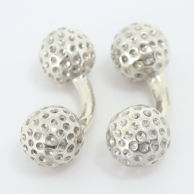 [Hermes] Hermes Golf Ball Cuffs Silver 925 Golf Ball Men A-Rank