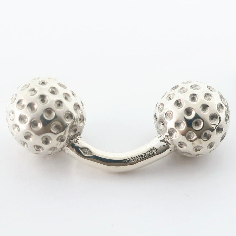 [HERMES] Hermes Golf Ball Cuffs Silver 925 GOLF BALL Men A-Rank