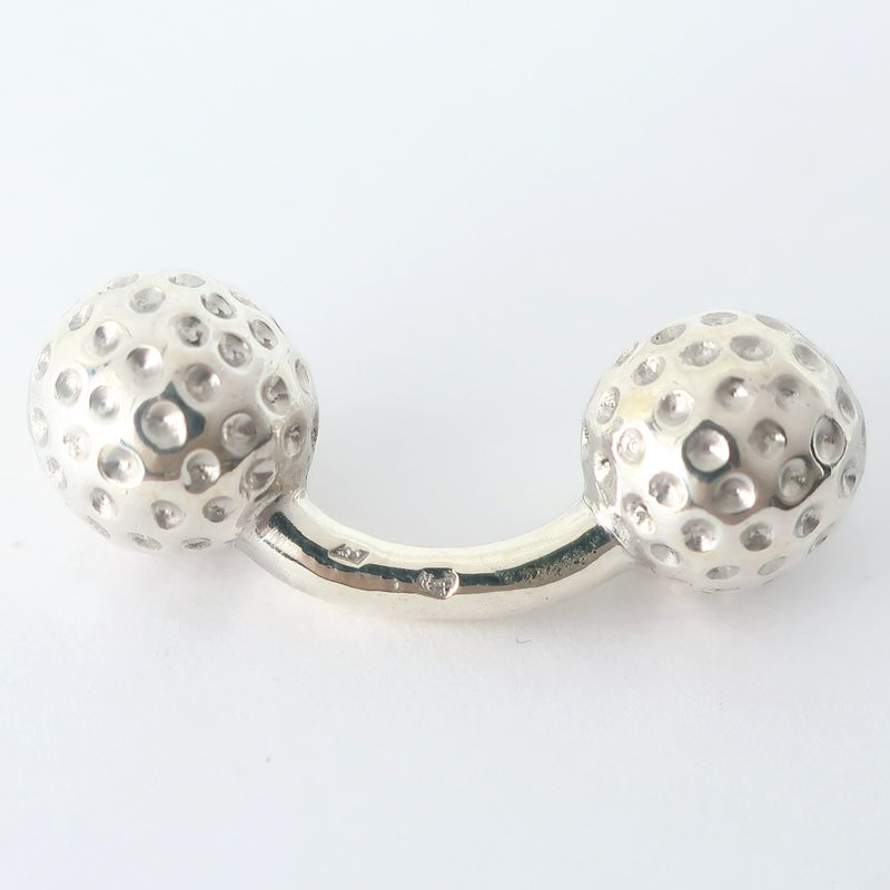 [HERMES] Hermes Golf Ball Cuffs Silver 925 GOLF BALL Men A-Rank